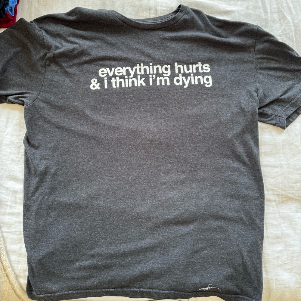 Bacon and Barbells - Everything Hurts Shirt - size L